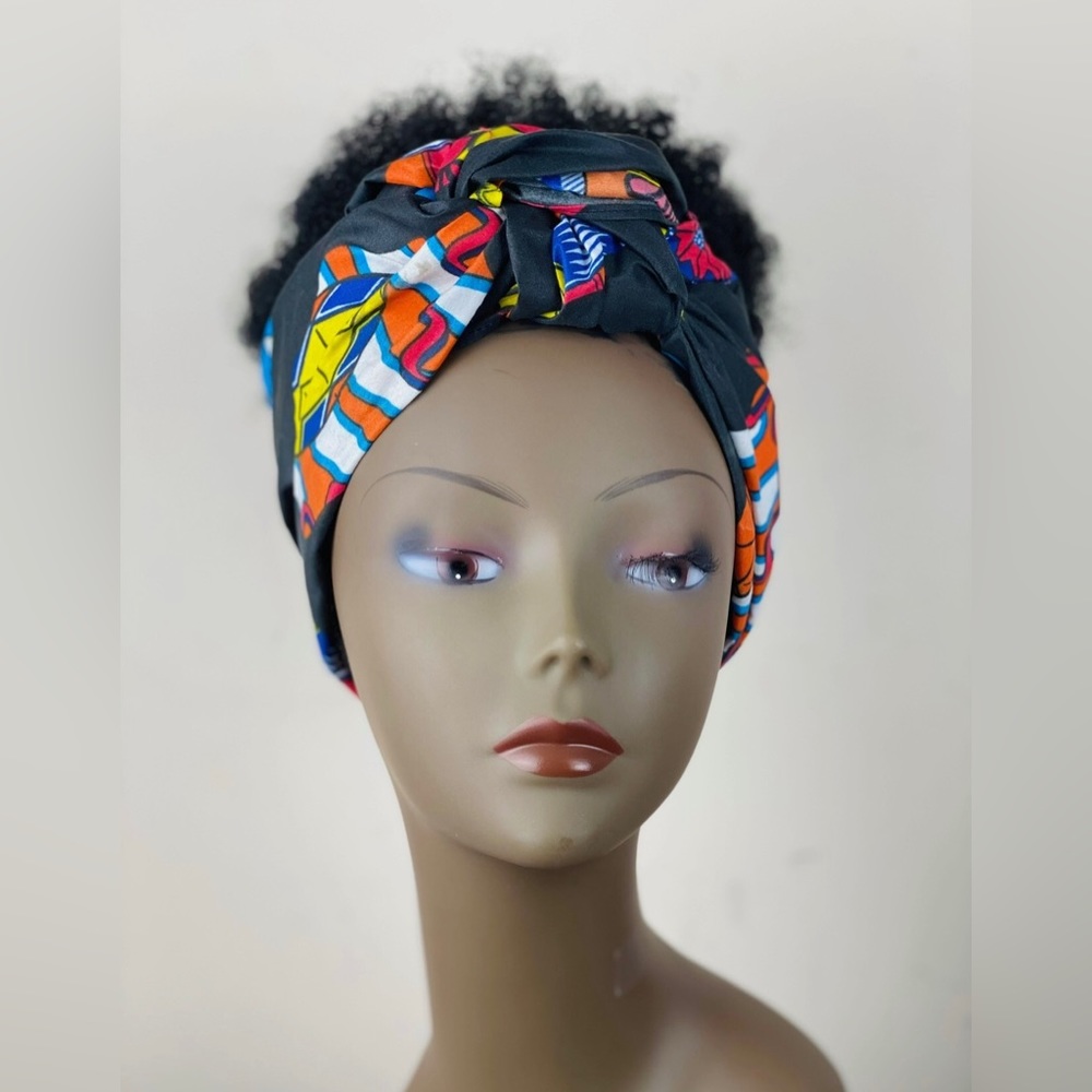 African Print Ankara Multicolor Cotton Turban